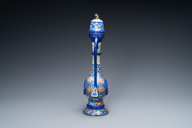 A large Chinese Canton enamel ewer and cover for the Vietnamese market, 19th C.