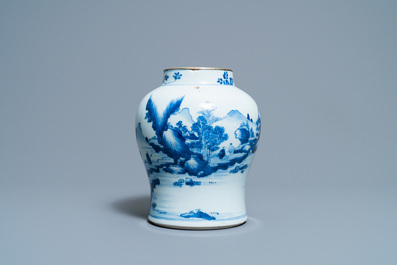 A Chinese blue and white ewer for the Vietnamese market, Kangxi