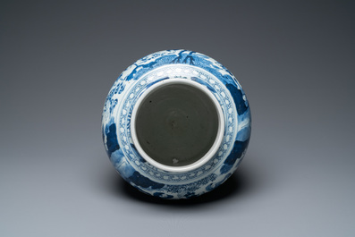 A Chinese blue and white '100 boys' vase, Kangxi