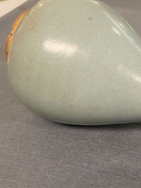 A Chinese 'yuhuchunping' junyao-glazed vase, probably Yuan or Song