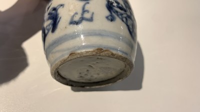 Fourteen Chinese blue and white vases, 18/20th C.