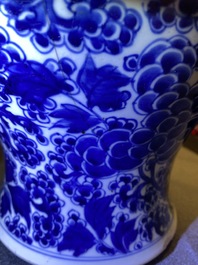 A Chinese blue and white 'phoenixes' vase, Kangxi