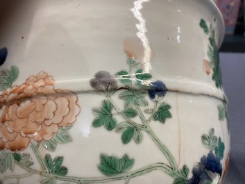 A pair of Chinese famille verte jardini&egrave;res, 19th C.