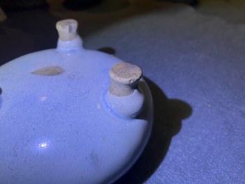 A Chinese junyao tripod censer and a qingbai 'lotus' bowl, Song