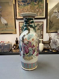 A Chinese famille rose vase, 19th C.