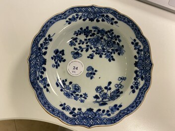 Eleven Chinese blue and white plates, Kangxi and later