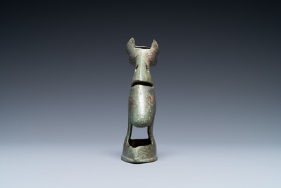 A Seljuk bronze model of a cat, Iran, 12/14th C.