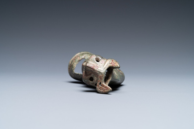 A Seljuk bronze model of a cat, Iran, 12/14th C.
