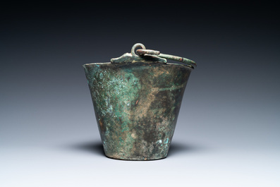 An Eastern Roman or Byzantine bronze 'situla' bucket, 9/10th C.