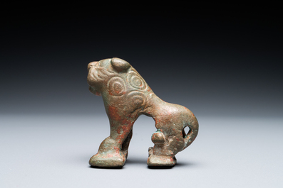 A Luristan bronze lion, Iran, 1st millenium BC