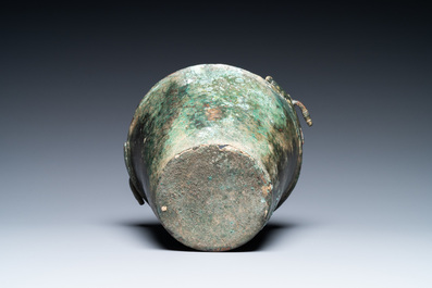 An Eastern Roman or Byzantine bronze 'situla' bucket, 9/10th C.