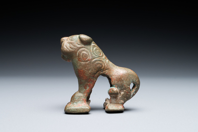 A Luristan bronze lion, Iran, 1st millenium BC