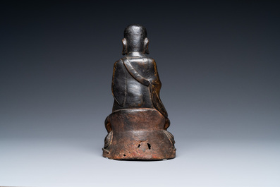 A Chinese gilt bronze figure of Buddha, Ming