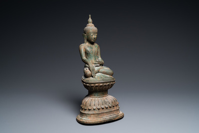 A Burmese bronze Shan-style figure of Buddha, Myanmar, 16th C.