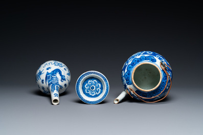 Three Chinese 'Bleu de Hue' porcelain wares for the Vietnamese market, 19th C.