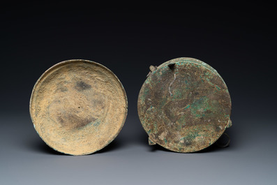 A Vietnamese bronze wine warming bowl and cover, Han-Viet, 1st C. BC/3rd C.