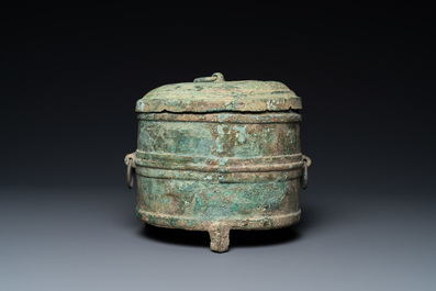 A Vietnamese bronze wine warming bowl and cover, Han-Viet, 1st C. BC/3rd C.