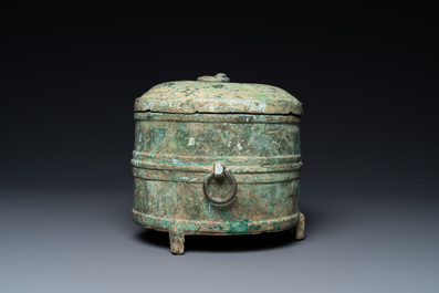 A Vietnamese bronze wine warming bowl and cover, Han-Viet, 1st C. BC/3rd C.