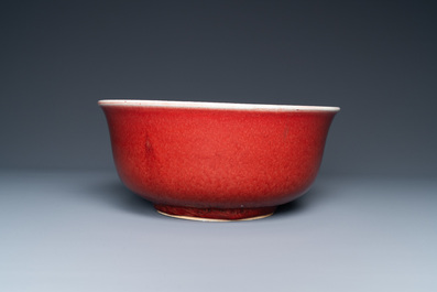 A Chinese monochrome sang de boeuf-glazed bowl, Qianlong