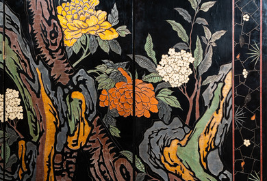 A Chinese eight-panel coromandel lacquer screen, 18/19th C.