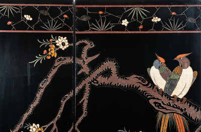 A Chinese eight-panel coromandel lacquer screen, 18/19th C.