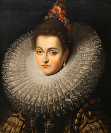 Justus Sustermans (1597-1681), attribu&eacute; &agrave;: Une paire de portraits des archiducs Albert et Isabelle, huile sur toile, 1&egrave;re moiti&eacute; du 17&egrave;me