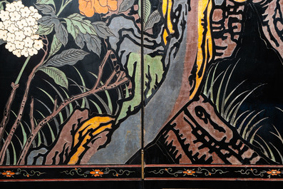 A Chinese eight-panel coromandel lacquer screen, 18/19th C.