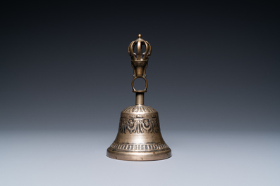 A Tibetan bronze bell, 16th C.