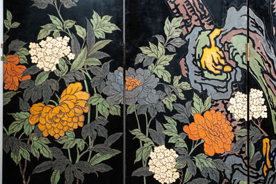 A Chinese eight-panel coromandel lacquer screen, 18/19th C.