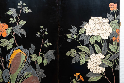 A Chinese eight-panel coromandel lacquer screen, 18/19th C.