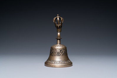 A Tibetan bronze bell, 16th C.