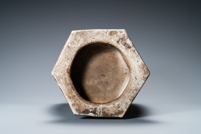 A Chinese hexagonal qianjiang cai vase signed Cai Yun Xuan and dated December 1916