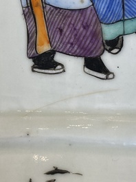 A Chinese hexagonal qianjiang cai vase signed Hong Buyu and dated March 1913