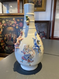 A Chinese famille rose 'Wu Shuang Pu' vase, 19th C.