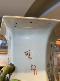 A Chinese hexagonal qianjiang cai vase signed Cai Yun Xuan and dated December 1916