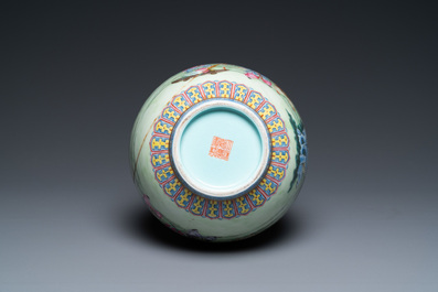 A Chinese famille rose 'playing boys' vase, Jiaqing mark, Republic