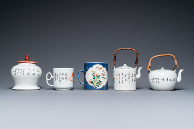 Une collection vari&eacute;e en porcelaine de Chine, 19/20&egrave;me