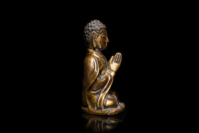 Une figure de Bouddha en bronze dor&eacute;, Cor&eacute;e, Goryeo, 12/13&egrave;me