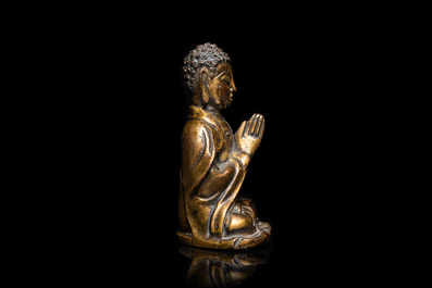 A Korean gilt bronze figure of Buddha, Goryeo, 12/13th C.