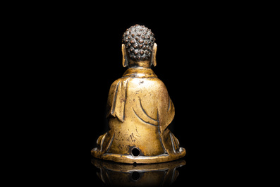 Une figure de Bouddha en bronze dor&eacute;, Cor&eacute;e, Goryeo, 12/13&egrave;me