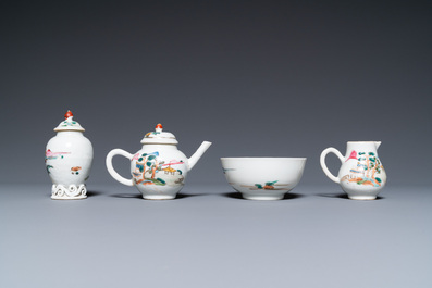 A rare Chinese famille rose 17-piece miniature tea service, Qianlong