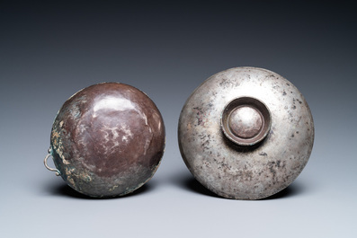 Two Roman or Byzantine silver-plated dishes, 4/9th C.