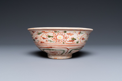 A polychrome Vietnamese or Annamese 'buffalo' bowl, L&ecirc;, 15th C.