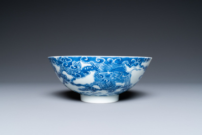 Een Chinese 'Bleu de Hue' kom voor de Vietnamese markt, Tu Duc periode, eind 19e eeuw