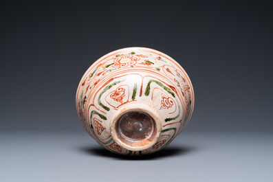 A polychrome Vietnamese or Annamese 'buffalo' bowl, L&ecirc;, 15th C.