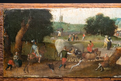 Abel Grimmer (c.1570-c.1619): 'Vlaamse kermis op de feestdag van Sint-Joris', olie op paneel