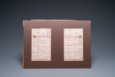 Ottomaanse kalligrafie: 22 pagina's uit een wiskundig manuscript, 19e eeuw