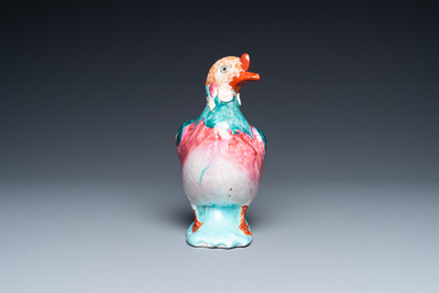A Chinese famille rose model of a pigeon, Qianlong