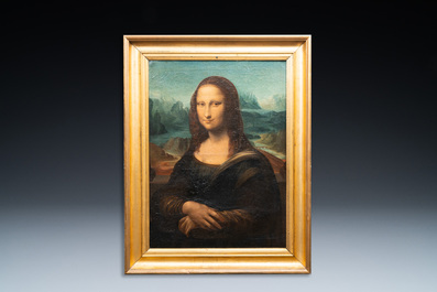 Italiaanse school, naar Leonardo da Vinci: 'Mona Lisa', olie op doek, gedateerd 1839