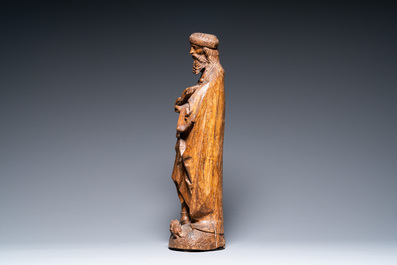 Une figure de Saint Roch en ch&ecirc;ne sculpt&eacute;, Westphalie, Allemagne, 1er quart du 16&egrave;me